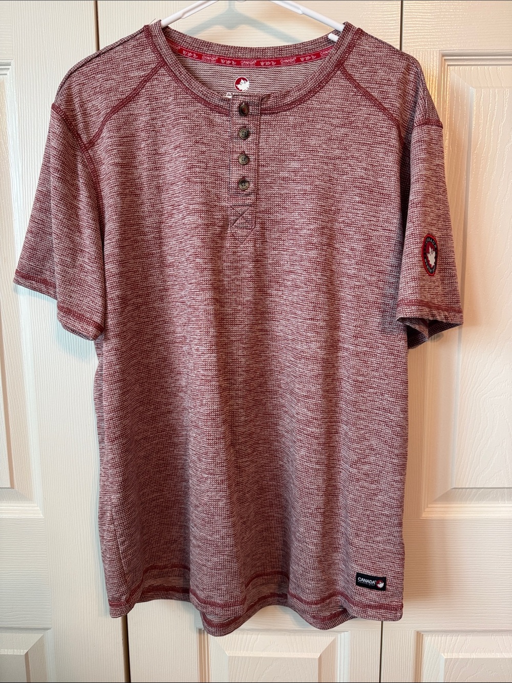 Canada WeatherGear | Short-Sleeve Henley Tee | XL